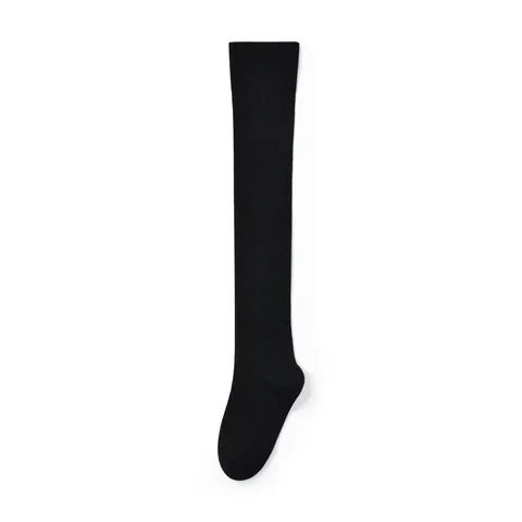 Women Over The Knee Socks Pure Cotton Mesh Breathable Slimming High Tube Anti-Slip Long Stockings JK Style Daily Wear