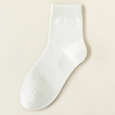 Herren Atmungsaktive Mesh Baumwolle Wadenlange Socken Anti-Geruch Schweißableitend Einfarbig Lässig Frühlings- Sommer-Socken
