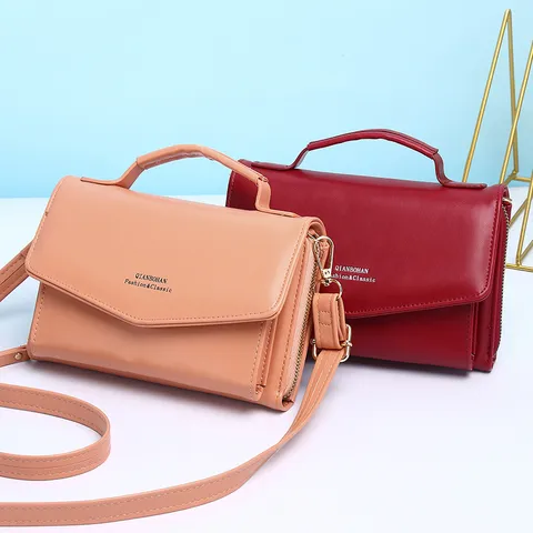 Dames Stedelijk Minimalistisch PU Leder Kleine Vierkante Crossbody Tas Multifunctionele Letter Print Telefoontas Kaarthouder Portemonnee