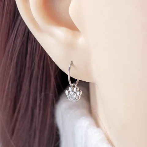 Orecchini a Cerchio Senza Cuciture Niche Design Cuore Ali di Angelo Stella Zampa di Gatto Croce Campanello Ciondolo Gioielli Piercing Acciaio Inox Rame Strass
