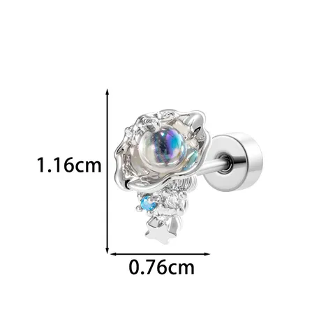 Ozean Serie Conch Stern Ohrstecker 316L Edelstahl Titanlegierung Kühle Knorpel Piercing Schraubverschluss Schmuck Für Damen