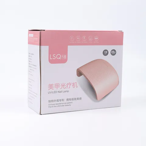 Lampada per Unghie UV LED Professionale per Smalto in Gel Sensore Intelligente Asciugatura Rapida Asciugatore Unghie con Texture Rigata ad Arco per Salone di Bellezza