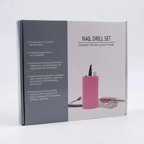 Portable Electric Nail Drill Machine Professional Rechargeable Nail Polisher Set For Acrylic Nails Manicure Pedicure Tools