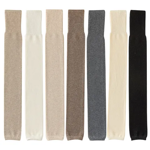 Women Winter Warm Cashmere Leg Warmers Extra Long Thigh High Over The Knee Ribbed Socks