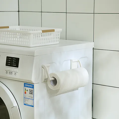 Portarotolo da Cucina Magnetico Moderno Minimalista Montaggio a Parete Lato Frigorifero Rack di Stoccaggio in Plastica Bianco 2103