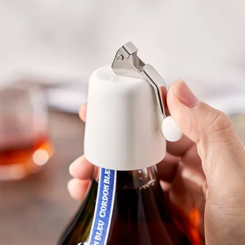 Modern Minimalistisch Kunststoff Vakuum Weinflaschenverschluss Auslaufsicher Frischhalte Champagnerverschluss Kappe Für Zuhause Bar Zubehör