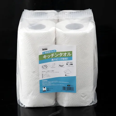 KOMEKI Holzstoff Küchenpapier Geprägt Absorbierend Ölabsorbierend Reinigungstücher Für Täglichen Küchengebrauch Weiße Tücher