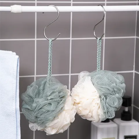 Große Badekugel Im Japanischen Stil Zweifarbig Spleißen Nylon Duschschwamm Reichlich Schaum Mit Aufhängeseil Bad Zubehör