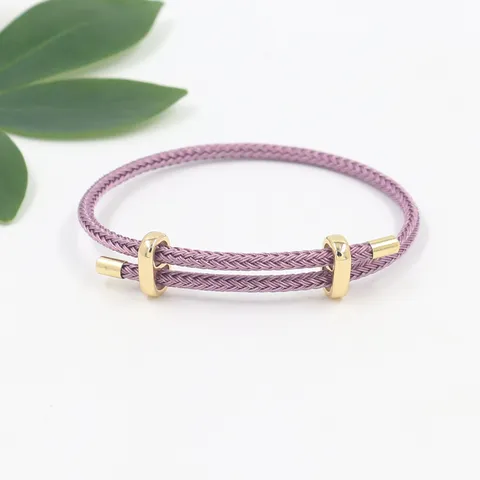 Adjustable Gold Figure-Eight Buckle Steel Wire Rope Bracelet Minimalist Unisex DIY Cord Jewelry For Women Men Hand Rope Craft