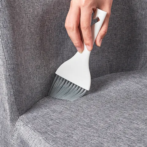 Mini Desktop Reinigingsset Wit Kleine Bezem En Stofblik Combo PP Plastic Toetsenbord Stofveger Voor Thuis Kantoor Huishoudelijk Handreinigingsgereedschap