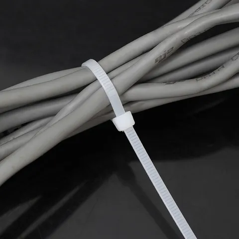 Self-Locking Nylon Cable Ties White Plastic Wire Wrap Fastener Tie Straps For Home Office Cable Management Organization