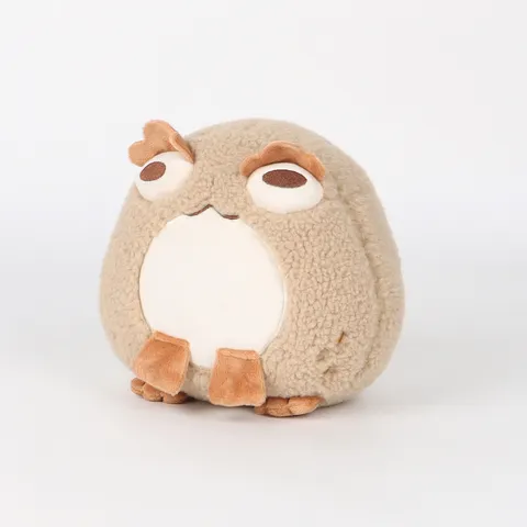 Bonito Juguete de Peluche de Sapo de Dibujos Animados Almohada de Bola Redonda Muñeca de Animal Relleno Cojín Suave