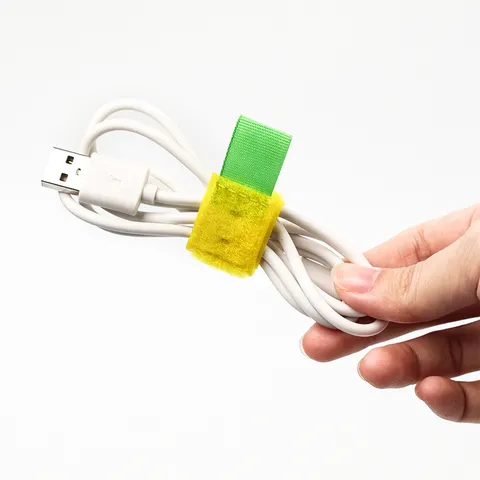 Attaches de Câbles en Nylon Réutilisables Auto-adhésives Multicolores Sangles de Gestion pour Organisateur Maison Bureau