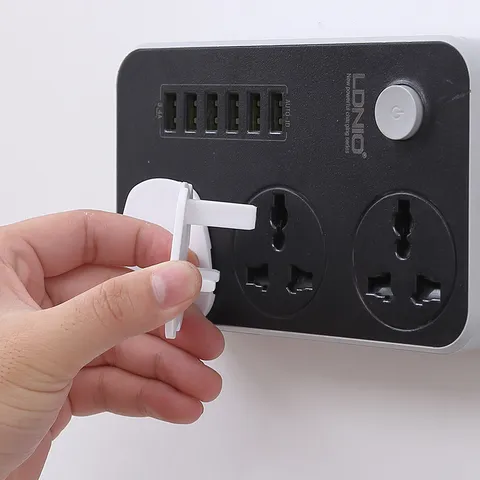 UK Plug Socket Covers For Child Safety White ABS Plastic Electric Shock Protection Covers For Home Baby Infant Security