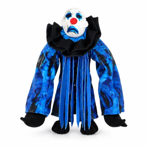 Horror Spiel Merchandise Clown Plüschtier Groteske Stoffpuppe Mit Rüschenkragen Quastenverzierung Weiche Kurzplüsch Figuren Geschenk Requisiten