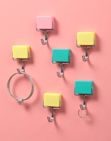 Japanischer Stil Magnethaken Eisen Stanzfrei Kühlschrankmagnete Utility Aufbewahrungshaken Für Küche Zuhause Dunstabzugshaube Organizer