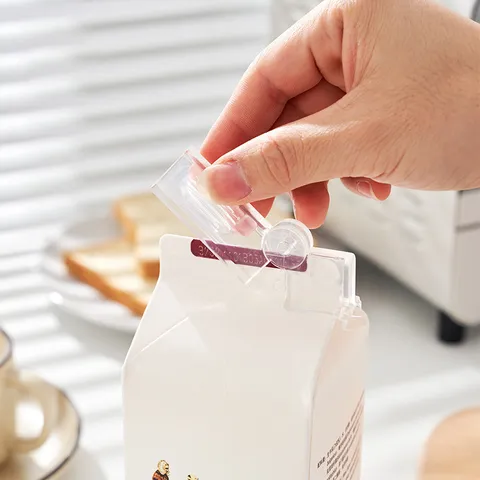 KM Transparante Melkpak Afdichtclips Japanse Keuken Voedsel Vershoudclips Voor Drankverpakking Opslag Accessoires