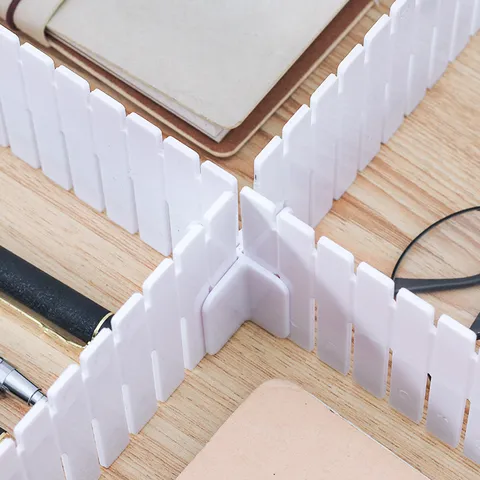 Plastic Drawer Divider Connectors For DIY Grid Partition Board Fixed Buckles Home Office Organizer Partition Accessories