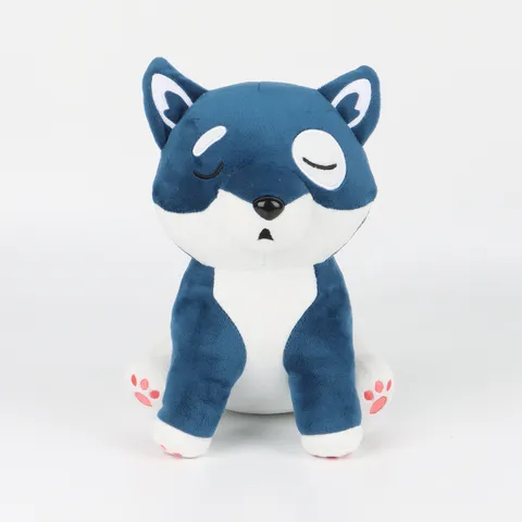 Cartoon Shiba Inu Plüschtier Weich Hund Stofftier Wurfkissen Für Kinder Geburtstagsgeschenk Home Schlafzimmer Dekoration Blau Weiß