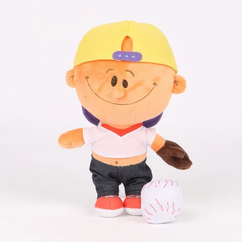 Süßes Polyester Baseball Athlet Plüschtier Weiche Kurzplüsch Gefüllte Charakter Puppe Spiel Fan Sammlergeschenk Unisex