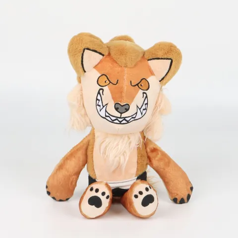 Cartoon Wolf Plüschtier Weiches Stofftier Puppe Für Kinderzimmer Deko Geburtstag Geschenk Unisex Alltag Plüschkissen Begleitung