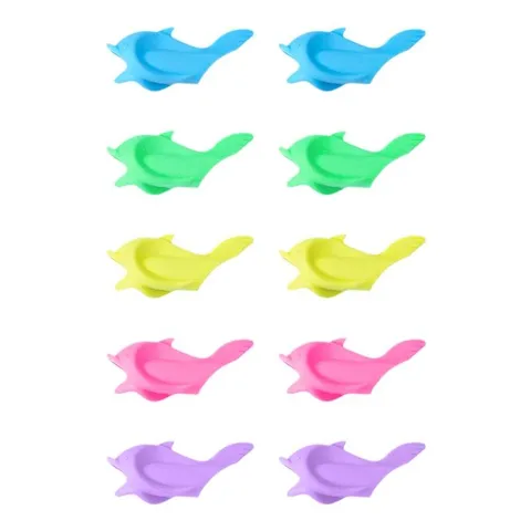 Silicone Pen Grip Corrector For Kids Students Writing Posture Training Cute Dolphin Fish Shape Stationery Accessory