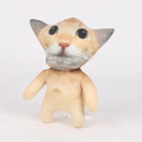 El Gato Katze Plüschtier Stofftier Meme Charakter Bedruckt Weich Kurzplüsch Puppe Für Kinder Erwachsene Geschenk Zuhause Dekoration