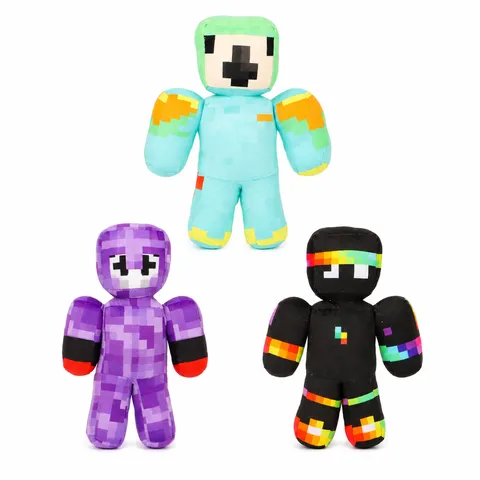 Pixeliert Spiel Charakter Plüschtier Weich Spiel Peripherie Puppe Gefüllt Cartoon Figuren Für Spiel Fans Kinder Geburtstag Geschenk Haus Dekoration