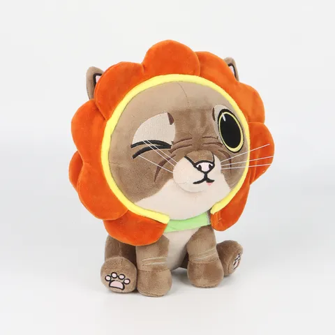 Cute Flower Cat Plush Toy Stuffed Animal Doll Soft Fluffy Kitty Figure Pillow Companion Gift for Kids and Adults