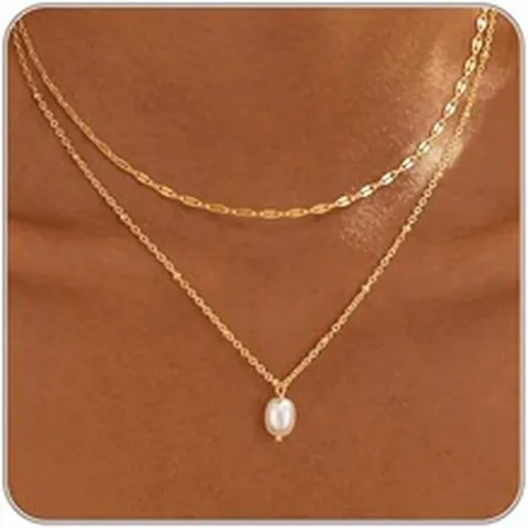 Mode Französischer Vintage Lagig Künstliche Perle Halskette Für Damen Gold Kupferkette Choker Schmuck Geschenk Für Hochzeit Party Promenade