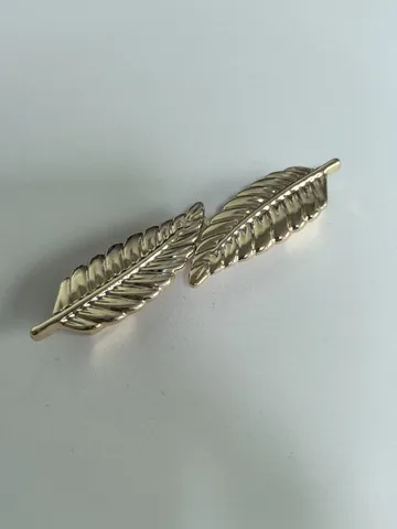 Light Gold Zinc Alloy Leaf Belt Buckle Women Elegant Decorative Waist Band Fashion Metal Hardware Accessory