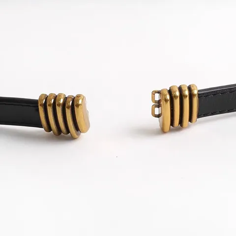 Minimalist Zinc Alloy Electroplated Gilt Belt Buckle Women Decorative Adjustable Metal Replacement Buckle Accessory