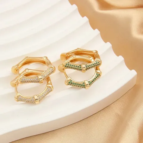 Champagnergold Kupfer Zirkonia Ohrstecker Für Damen Rechteck Geometrische Strass Ohrringe Mit 925 Sterling Silber Ohrstecker-Stift