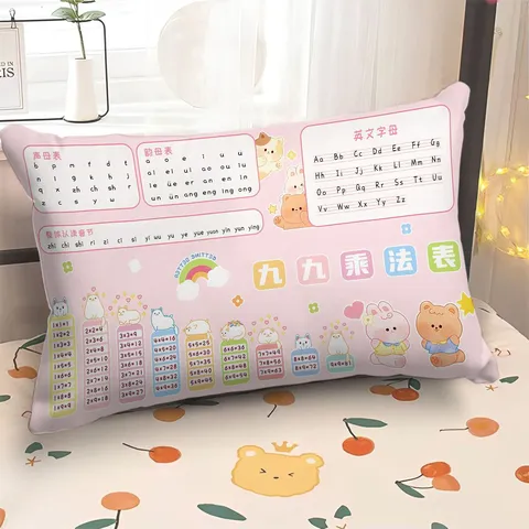 Cartoon Wiskunde Formule Print Pluche Sierkussen Schattig Dier Bed Kussen Kinderen Nap Kussensloop Huisdecoratie