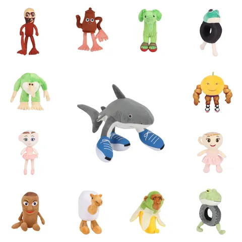 Lustiges Weiches Plüschtier Kreative Anthropomorphe Kurzplüsch Stofftier Puppe Heimdekoration Alltäglicher Tröstlicher Begleiter Geschenk Für Kinder Erwachsene