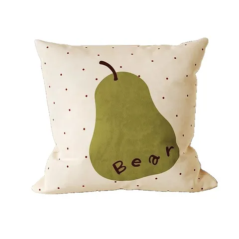 Housse de Coussin de Canapé en Peluche Douce Motif Fruit Style INS Minimaliste Housse de Coussin Décorative Avec ou Sans Noyau Décoration
