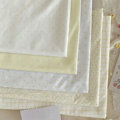 Korean Style Star Grid Floral Tablecloth Short Plush Dustproof Cover DIY Handmade Fabric Home Decor