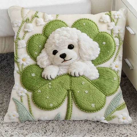 Cute Tulip Animal Plush Throw Pillow Soft Cartoon Rabbit Dog Cushion Decorative Back Pillow For Sofa Home Living Room
