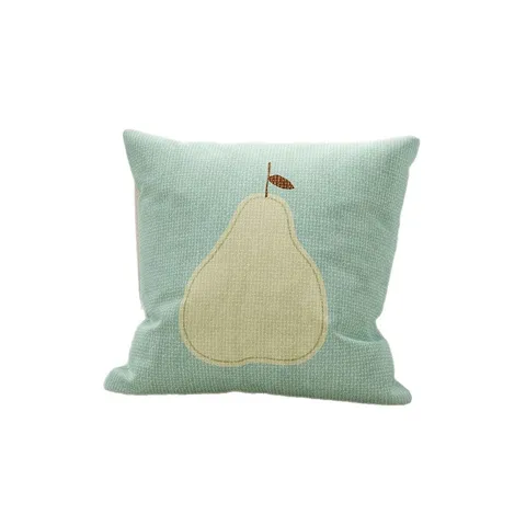 Ins Style Mint Green Apple Fruit Print Throw Pillow Soft Plush Cushion Cover With Or Without Core For Home Sofa Living Room Bedroom Decor