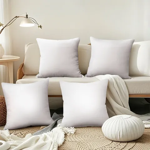 Effen Kleur PP Katoen Gevuld Vierkant Kussen Inzet Zacht Pluizig Kussen Binnenkern Voor Thuis Bed Bank Decor