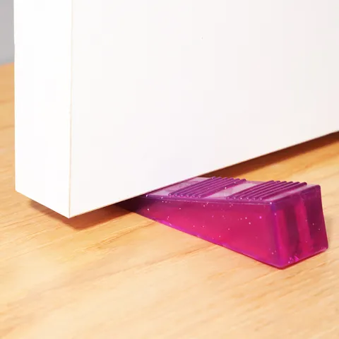 PVC Türstopper Keil Transparent Glitzer Antirutsch Türstopper Lochfrei Winddicht Türpuffer Für Zuhause Schlafzimmer Büro Deko