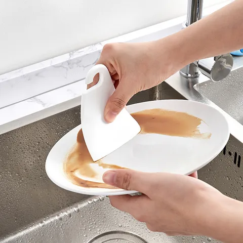 Raschietto da Cucina in Silicone Stile Giapponese Strumento Flessibile per la Pulizia delle Macchie di Olio per Fornelli Pentole Piatti Spatola da Forno