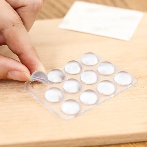 Self Adhesive Clear Silicone Non Slip Pads Rubber Buffer Dampener For Glass Table Top Furniture Anti Collision Protection