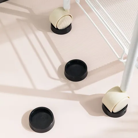 Round Non-slip Furniture Caster Cups Heavy Duty Floor Protectors For Rolling Chairs Tables Bed Frames Anti-Sliding Wheel Stoppers