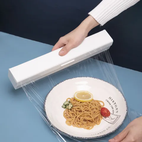Taglierina Magnetica per Pellicola Trasparente Dispenser a Parete Scatola per Cucina per Carta Alluminio Carta al Silicone Manuale