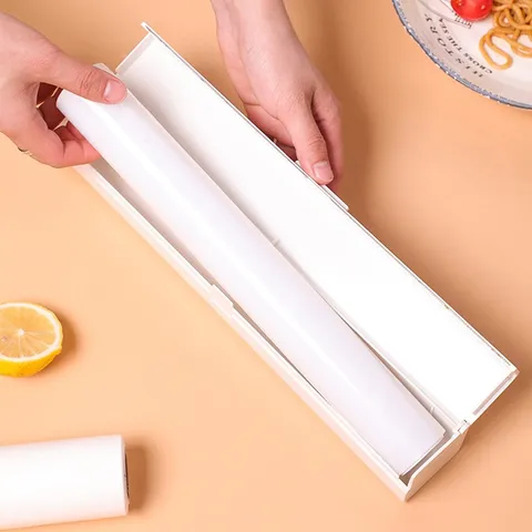 Taglierina Magnetica per Pellicola Trasparente Dispenser a Parete Scatola per Cucina per Carta Alluminio Carta al Silicone Manuale