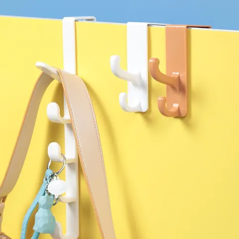 Modern Minimalistisch Kunststoff Haken Über der Tür Spurlos Nagelfrei Aufhänger Für Kleidung Taschen Hüte Schlafzimmer Badezimmer Aufbewahrung