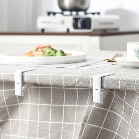 Moderne Clip Per Tovaglia In Plastica ABS Bianco Fermatovaglia Antiscivolo Per Cucina Pranzo Picnic Supporto Per Tovaglia Casa Ristorante