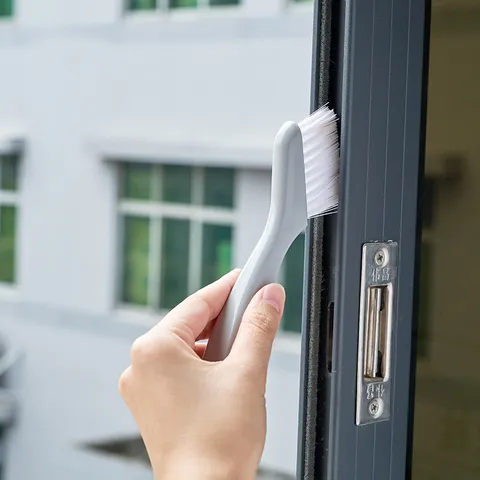 Handheld Gap Cleaning Brush Hard Bristle Grout Scrubber For Bathroom Kitchen Tiles Crevice Window Track Deep Cleaning Tool