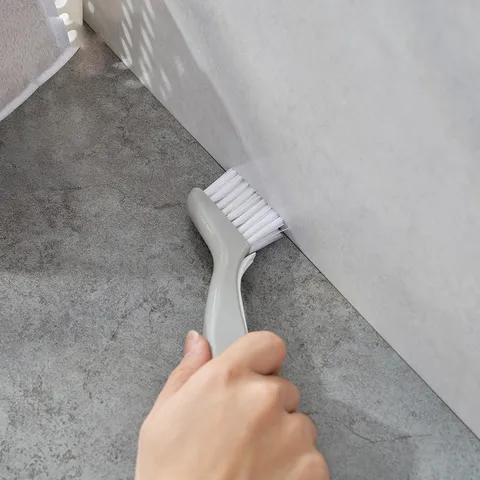 Handheld Gap Cleaning Brush Hard Bristle Grout Scrubber For Bathroom Kitchen Tiles Crevice Window Track Deep Cleaning Tool